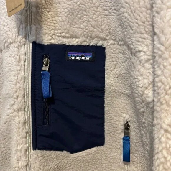 Patagonia Men's Classic Retro-X Fleece Jacket, White, Sz M - Picture 5 of 6